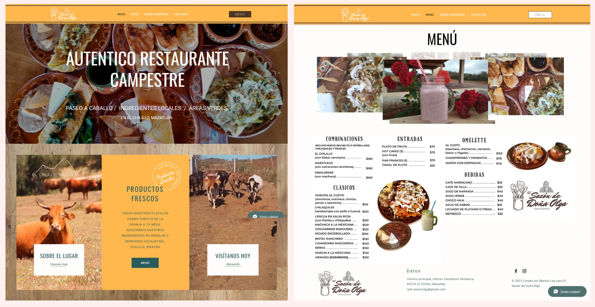 Sitio web Restaurante